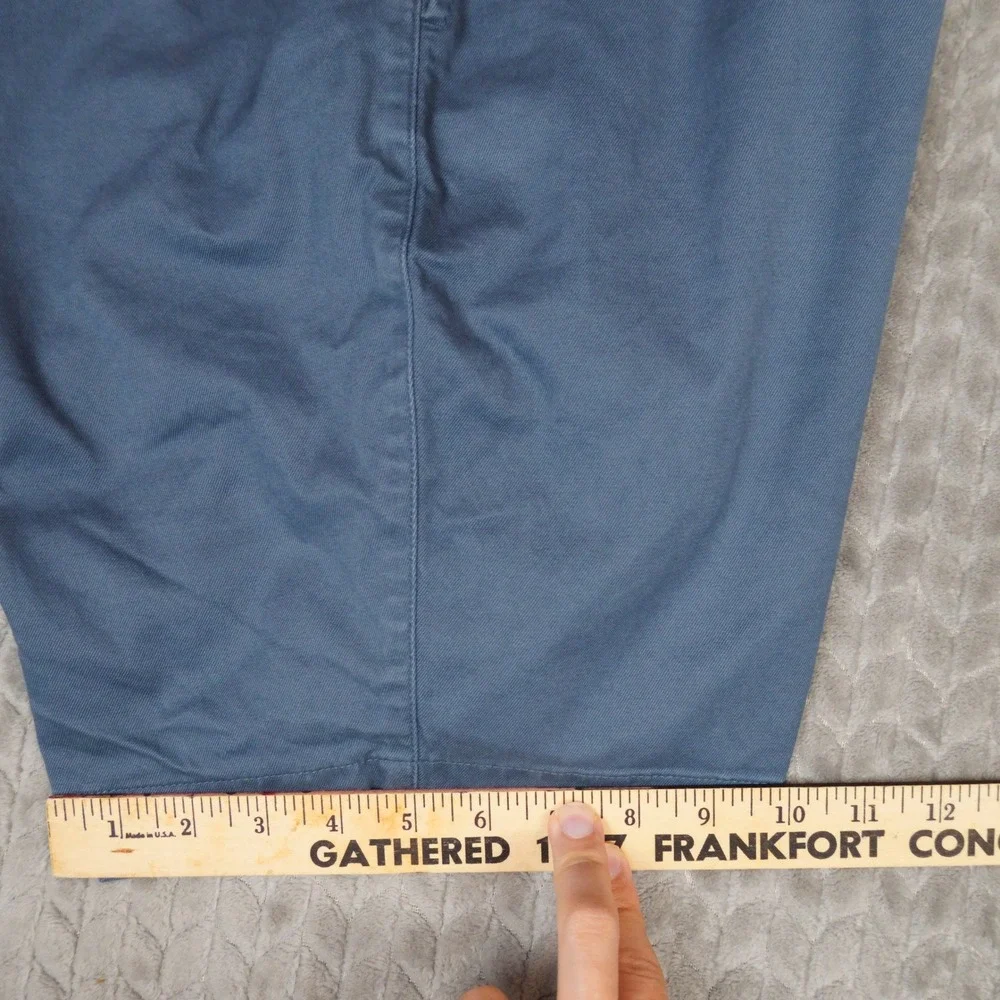 Peter Millar Chino Shorts Mens 35 Blue Flat Front Casual Golf Twill Cotton